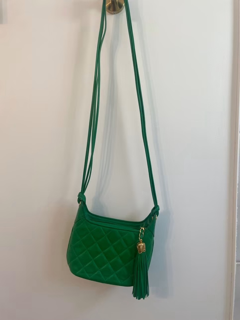 Vintage Chanel Shoulder Bag Emerald Green